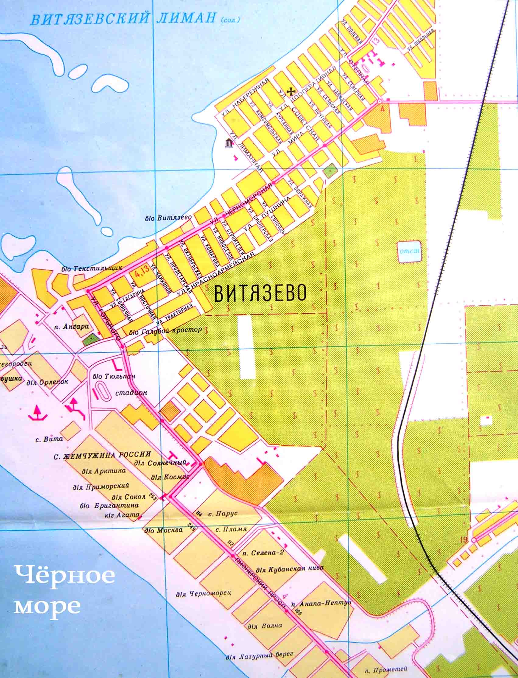 Карта Витязево